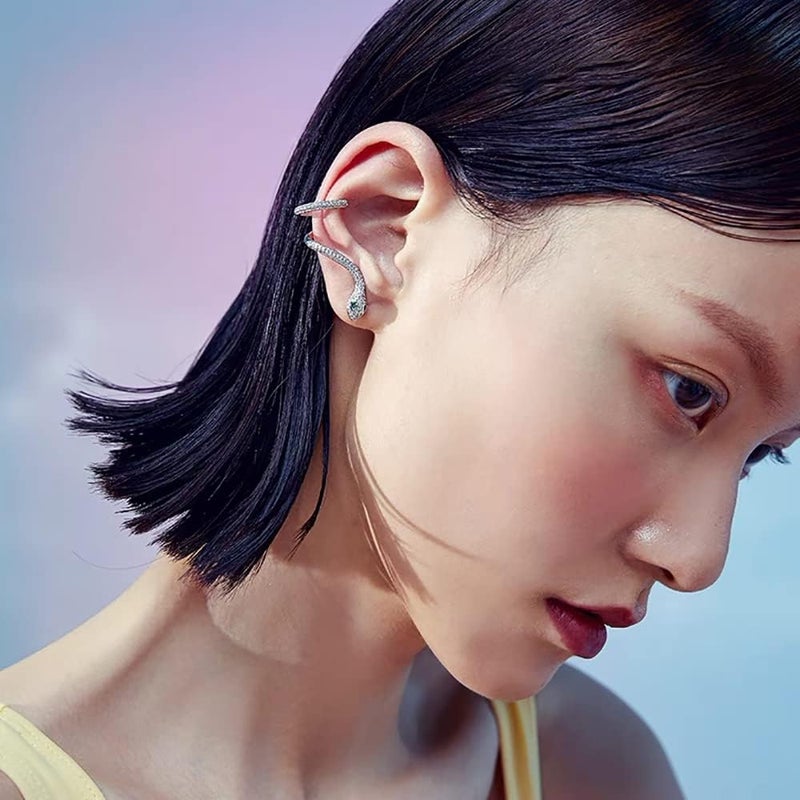 Vercret Gold Cuff Earrings for Women Cartilage Ear Cuff CZ Adjustable Ear Clip Wrap Around Earring No Piercing - Image 1